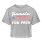 Kamala For Pres Champion Crop Tee - heather gray