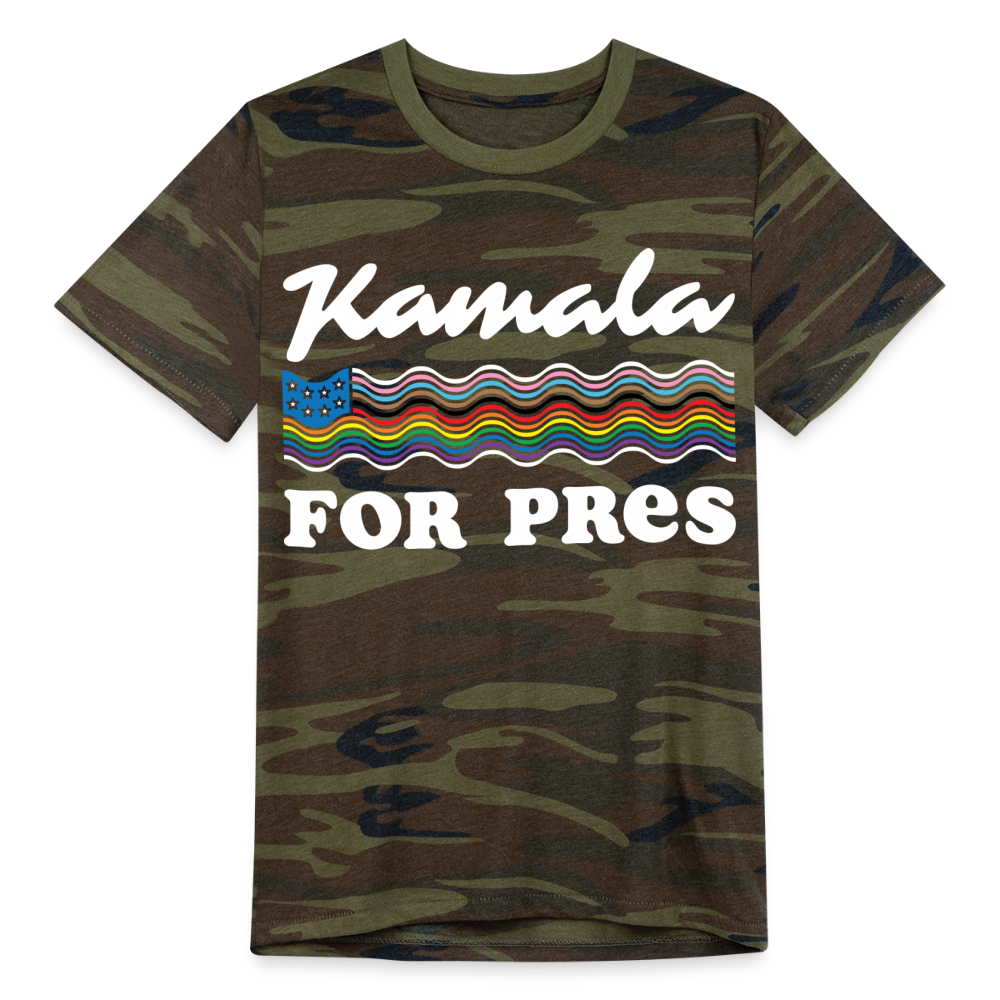 Kamala for Pres Pride Camo Tee - green camo