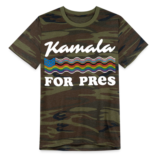 Kamala for Pres Pride Camo Tee - green camo