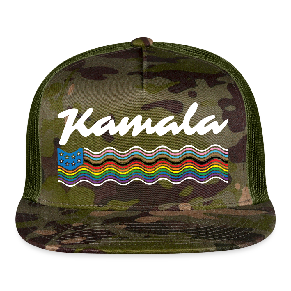 Kamala Pride Trucker Hat (Printed) - MultiCam\green