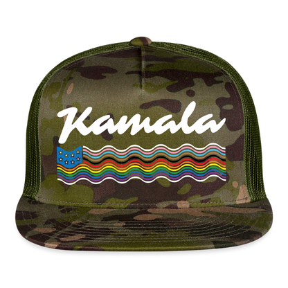 Kamala Pride Trucker Hat (Printed) - MultiCam\green