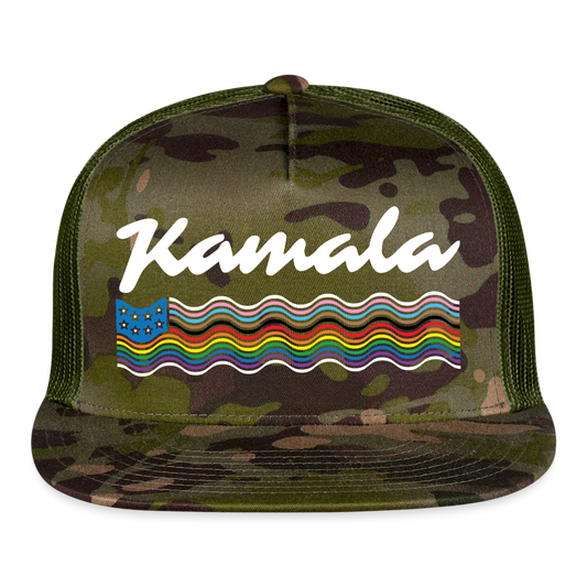 Kamala Pride Trucker Hat (Printed) - MultiCam\green