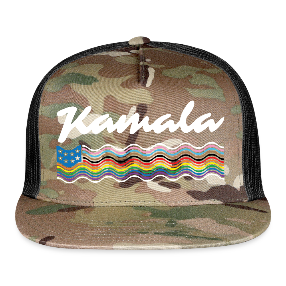 Kamala Pride Trucker Hat (Printed) - MultiCam\black