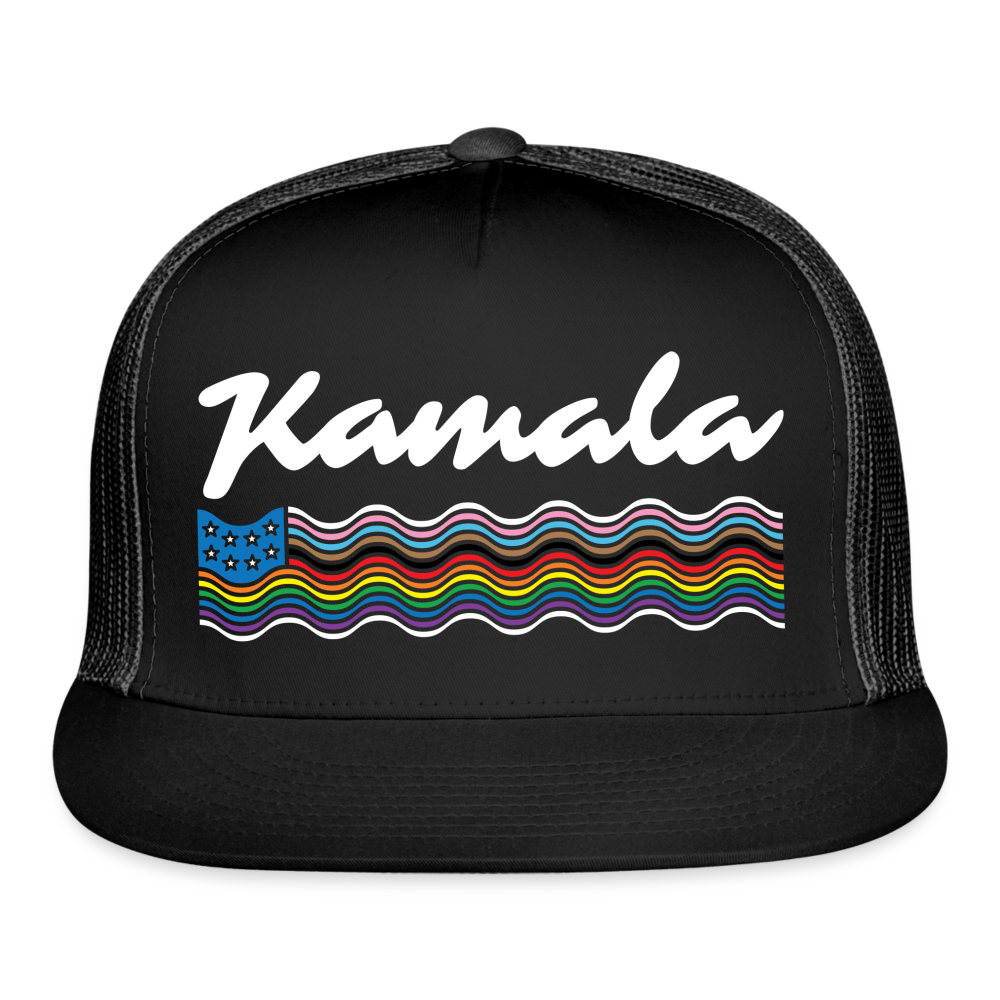 Kamala Pride Trucker Hat (Printed) - black/black