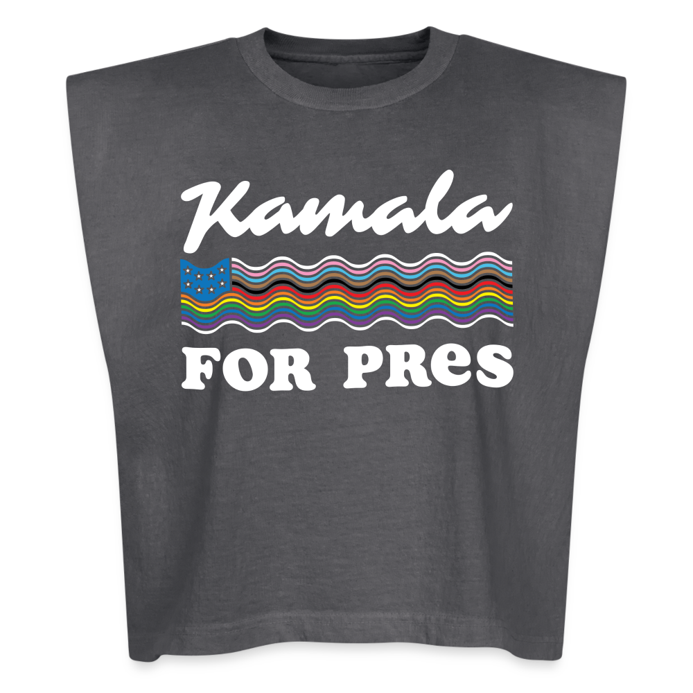 Kamala for Pres Pride Garment Dye Muscle Tank - faded black