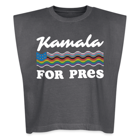 Kamala for Pres Pride Garment Dye Muscle Tank - faded black