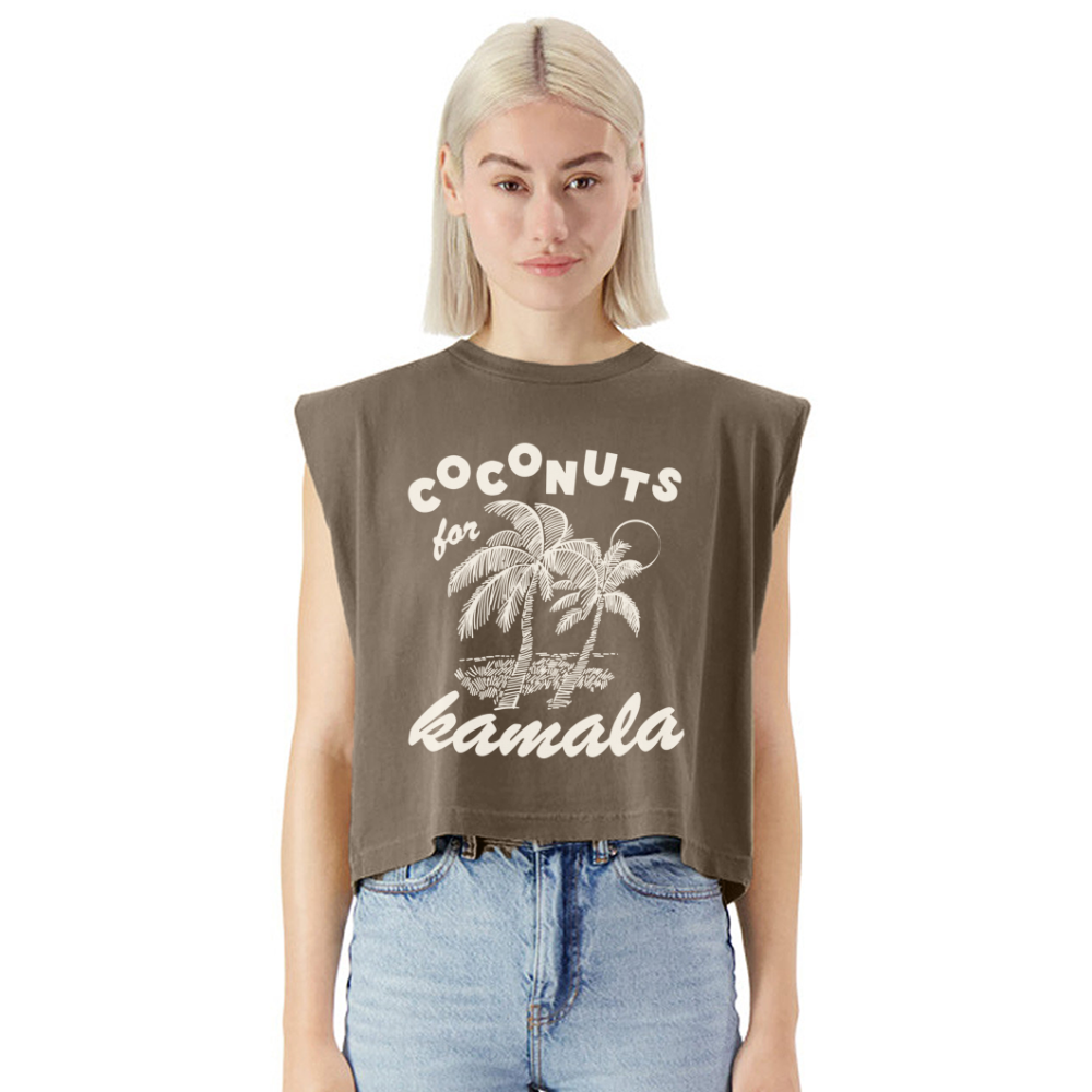 CocoNUTS for Kamala Garment-Dyed Muscle Tank - faded brown