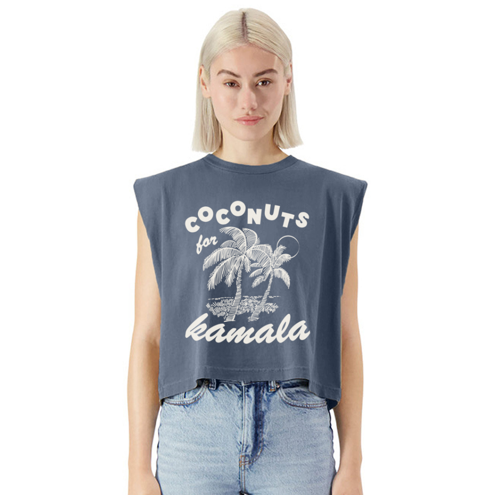 CocoNUTS for Kamala Garment-Dyed Muscle Tank - faded navy