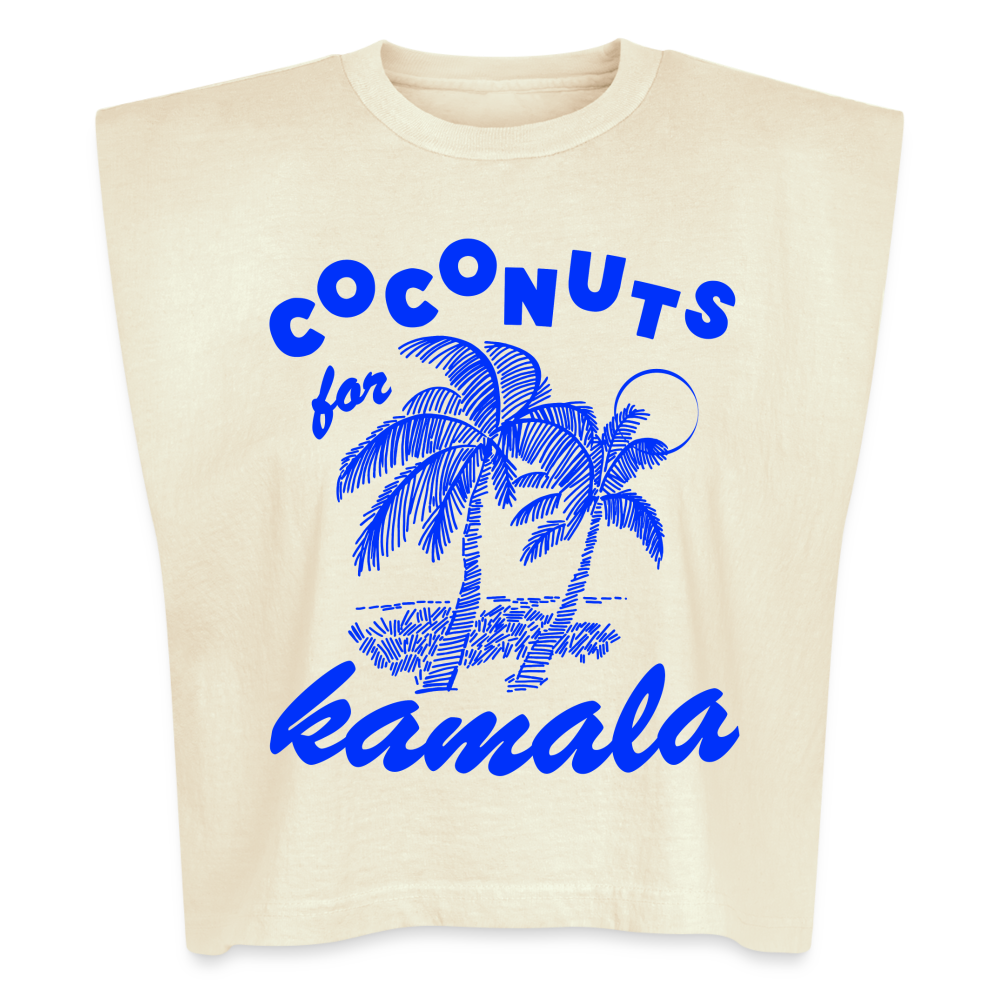 Coco-NUTs for Kamala Garment-Dyed Muscle Tank - faded cream