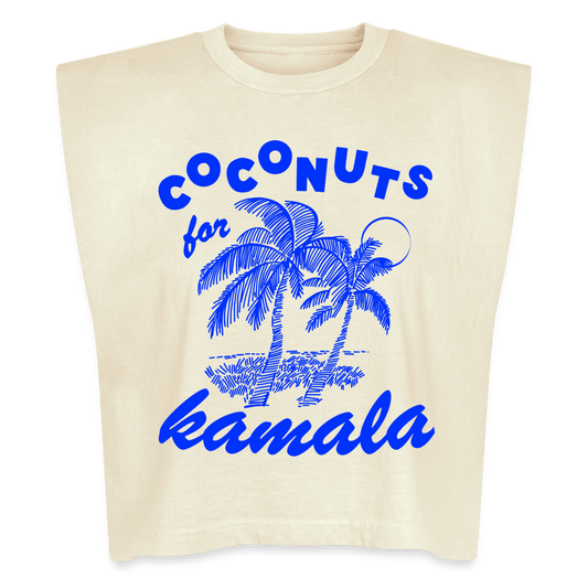 Coco-NUTs for Kamala Garment-Dyed Muscle Tank - faded cream