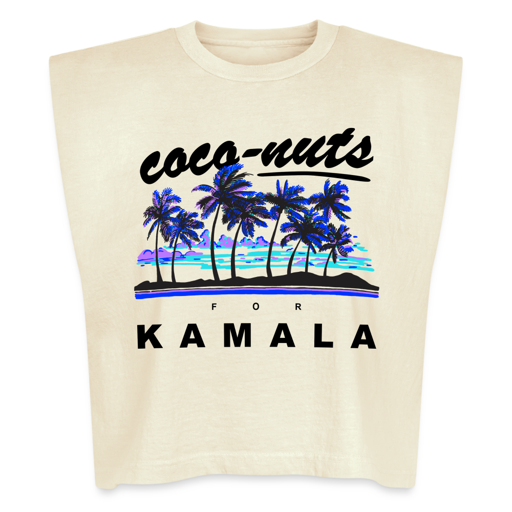 Coco-NUTS for Kamala Beach Scene Garment-Dyed Muscle Tank - faded cream