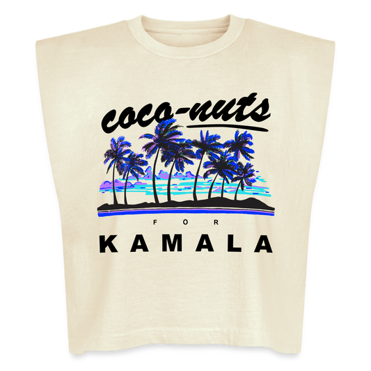 Coco-NUTS for Kamala Beach Scene Garment-Dyed Muscle Tank - faded cream