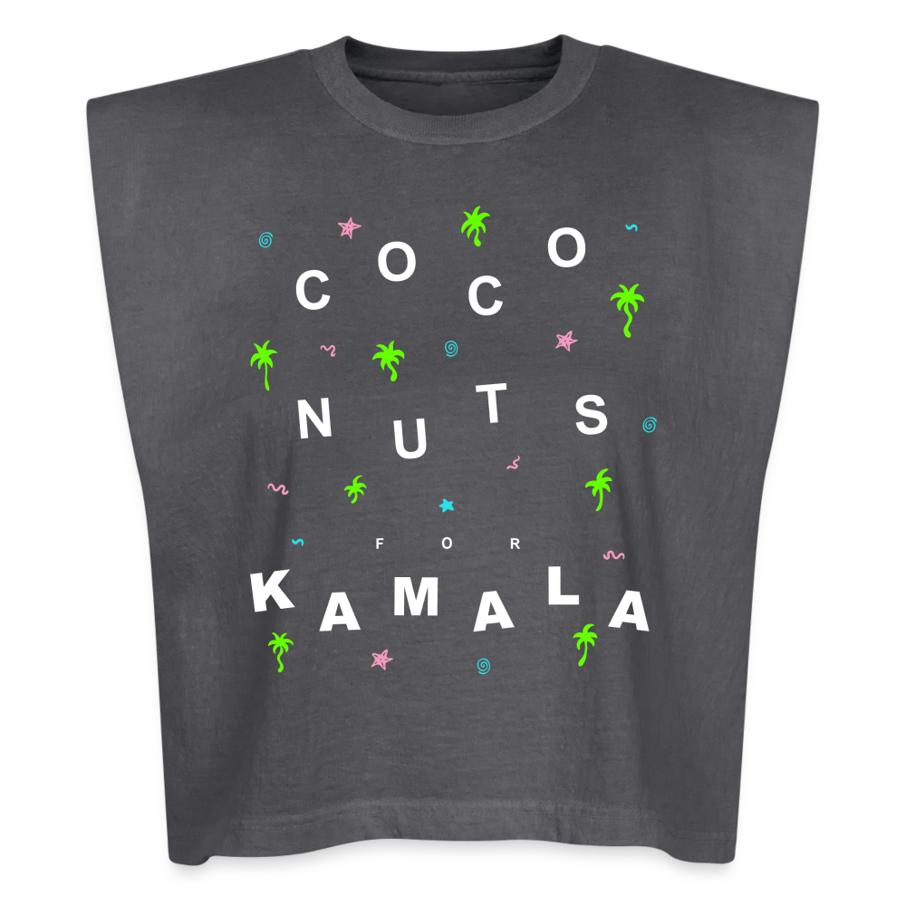 Coco-NUTS for Kamala Beachy Garment Dyed Muscle Tank - faded black