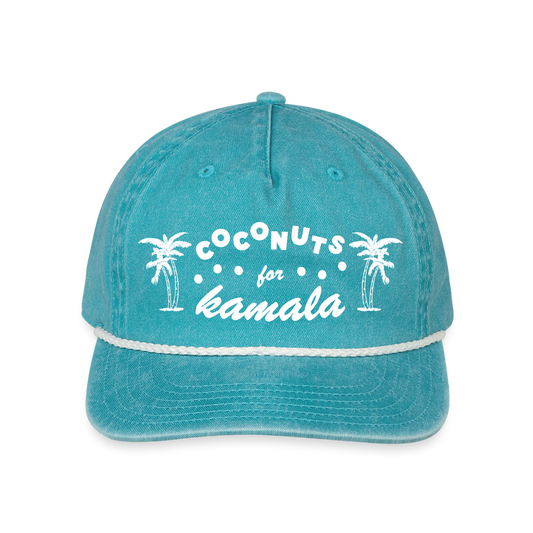 Coco-NUTS for Kamala Vintage Washed Rope Hat - faded turquoise