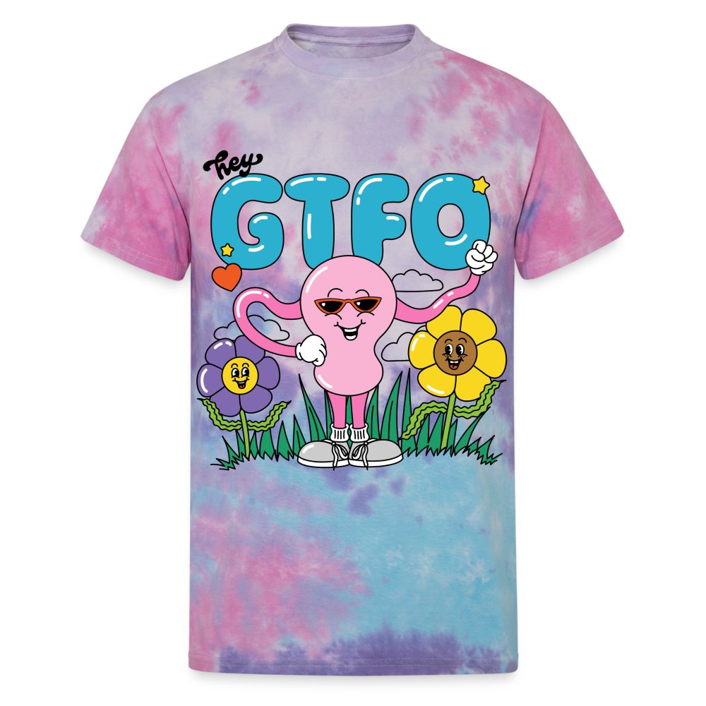 Repro Rights GTFO Tie Dye Tee - cotton candy