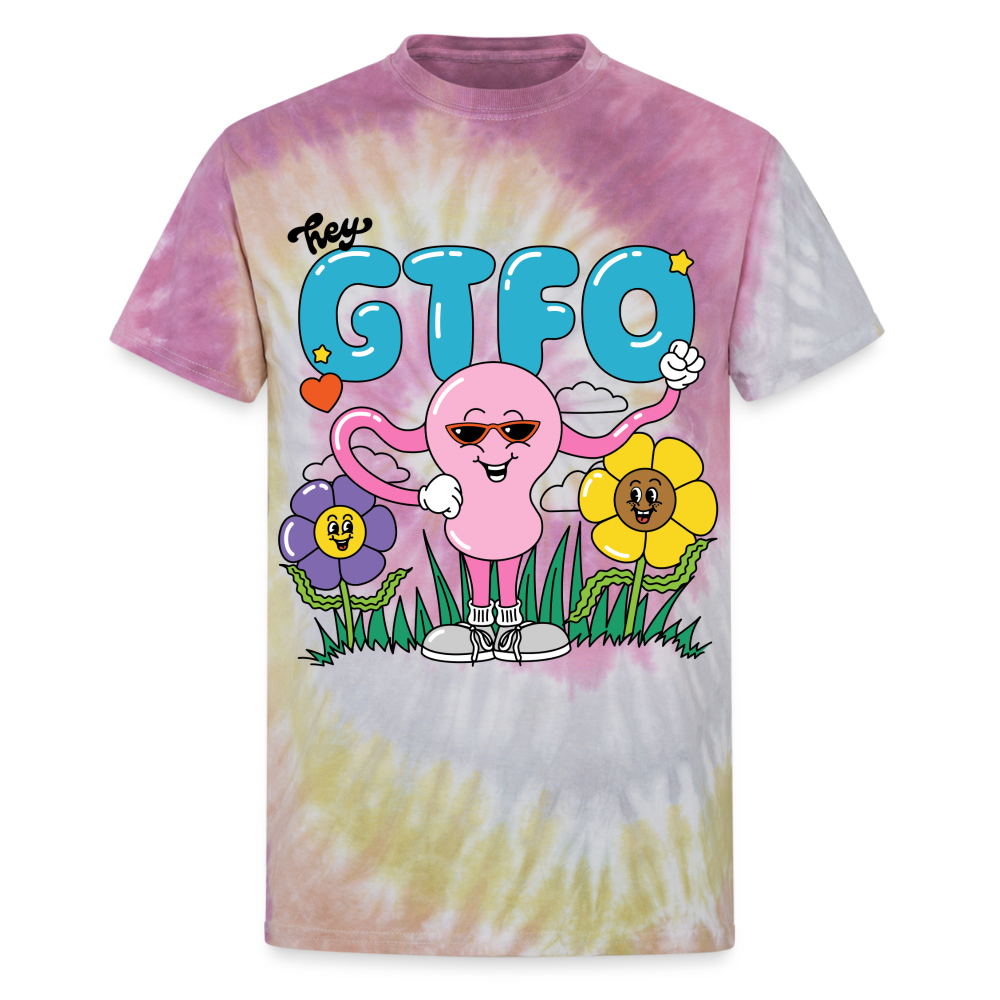 Repro Rights GTFO Tie Dye Tee - Desert Rose