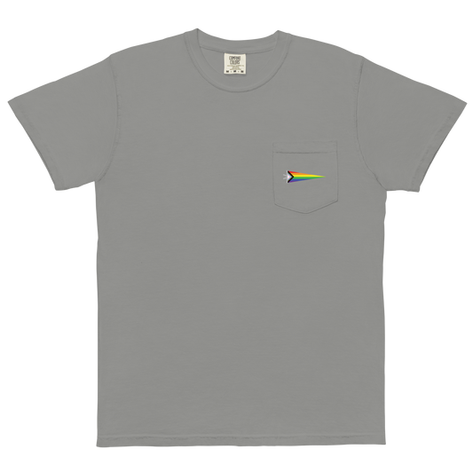 Printed Pride Pennant Flag Garment-Dyed Pocket Tee