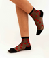 Léopoldine Chateau Black Socks with Red Hearts