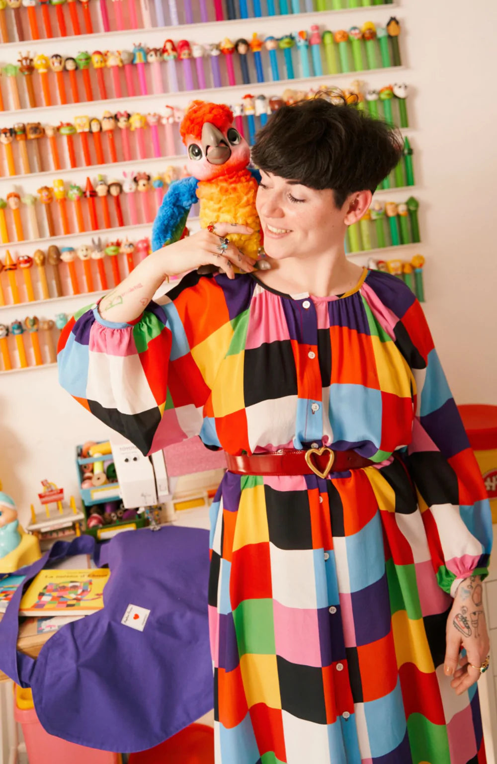 Léopoldine Chateau Félicia Checkered Dress