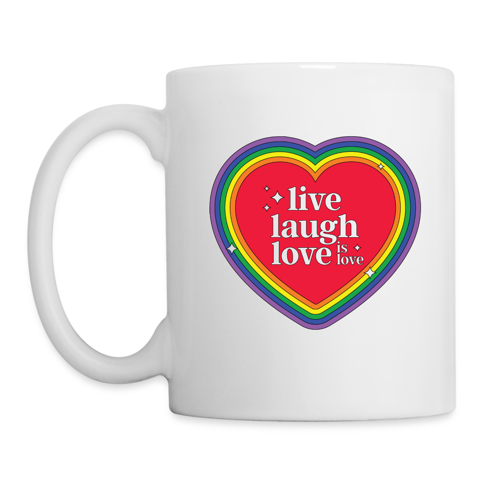 Live Laugh Love is Love Mug - white