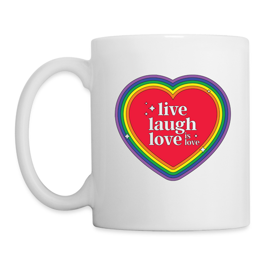 Live Laugh Love is Love Mug - white