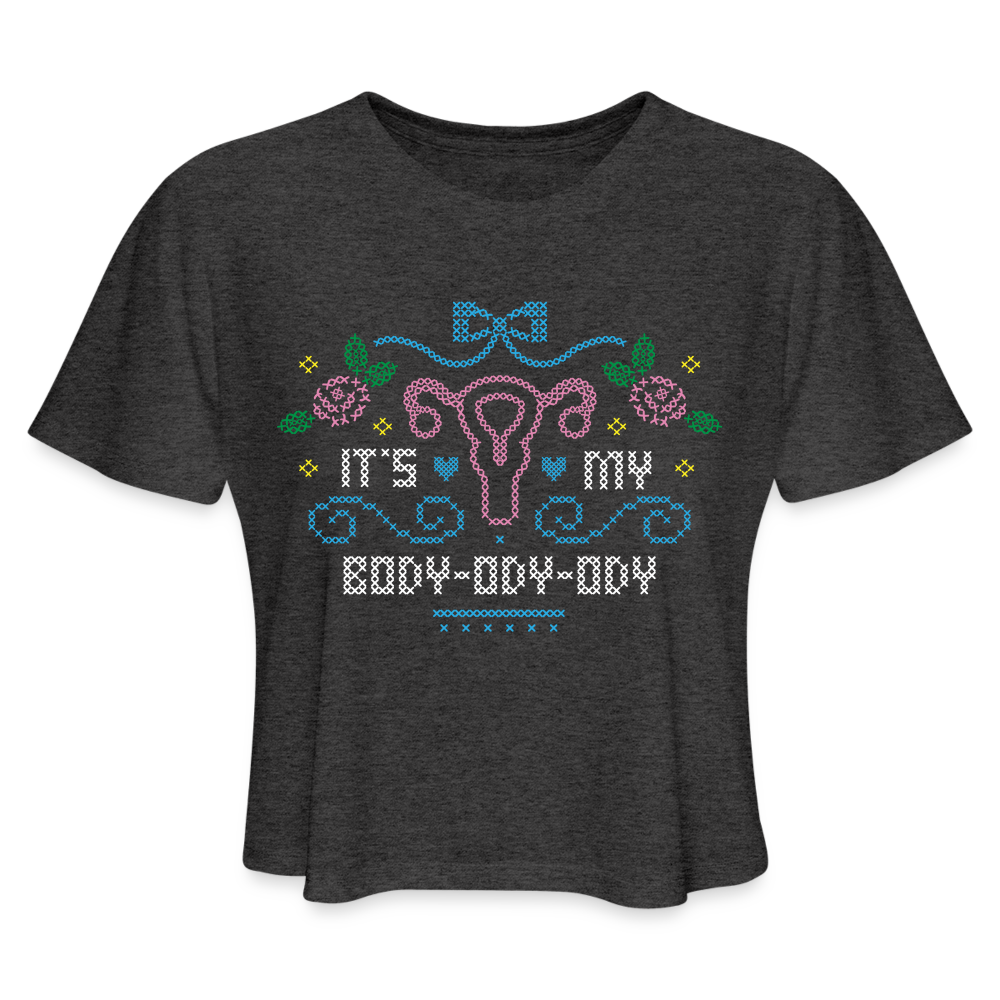 My Body-Ody Crop Tee - deep heather