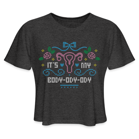 My Body-Ody Crop Tee - deep heather