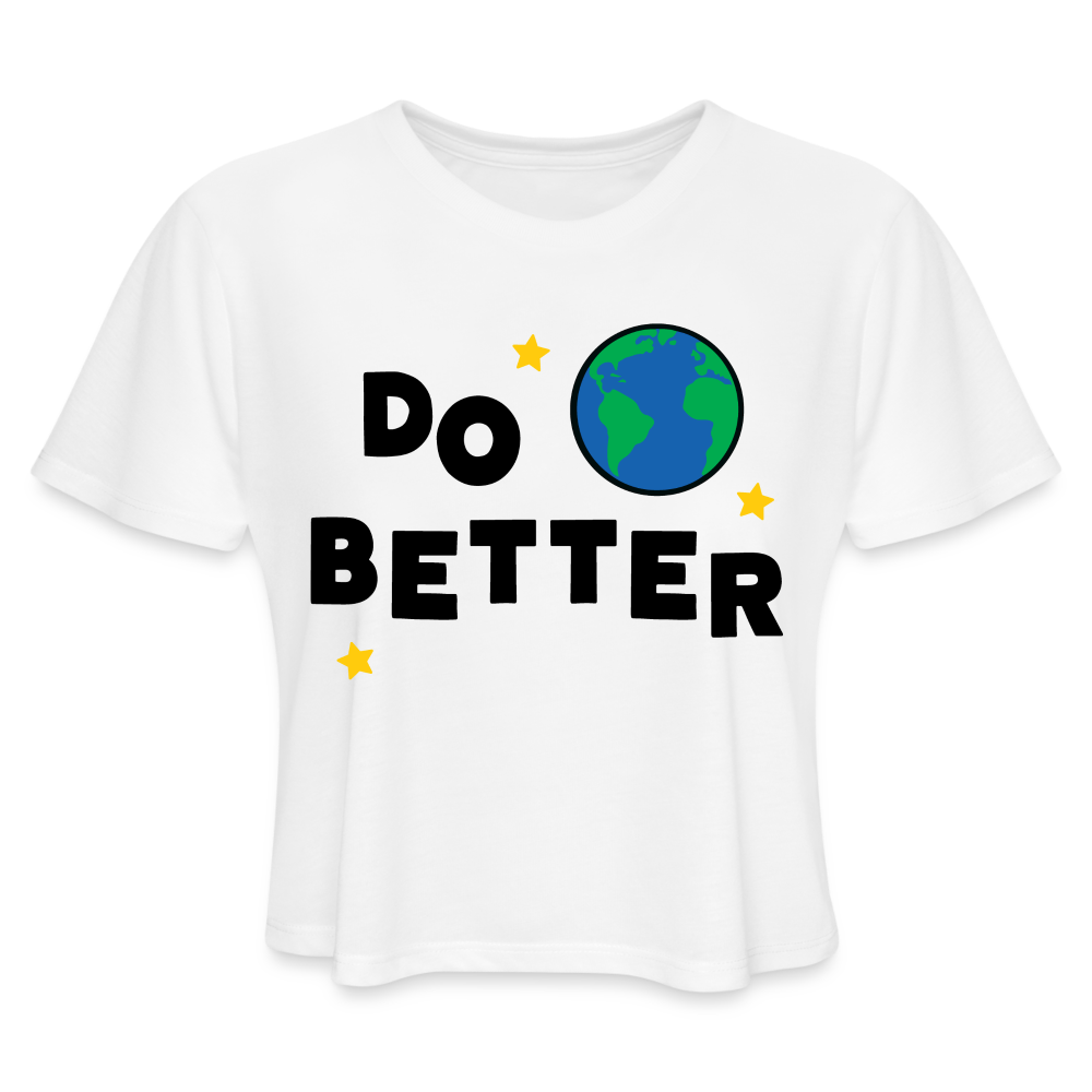 Do Better Crop Tee - white