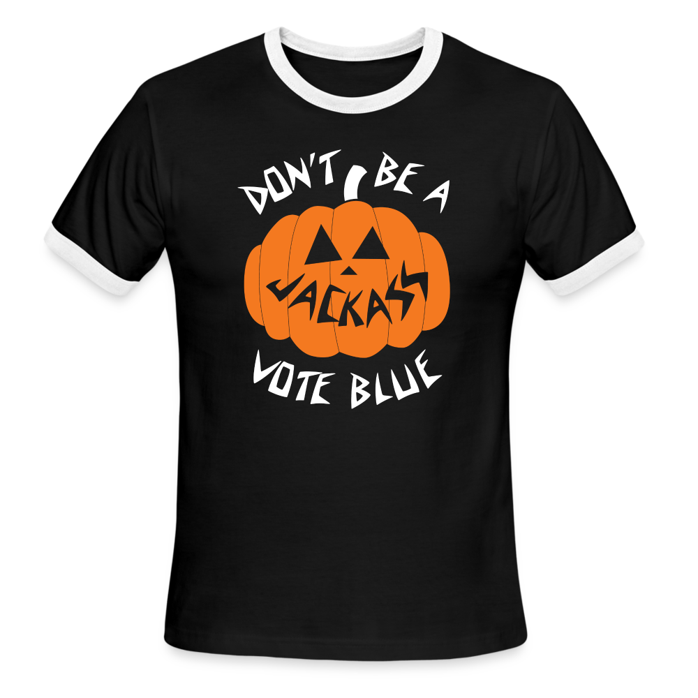 Jack-o-lantern Ringer Tee - black/white