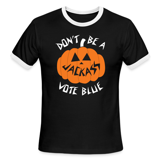 Jack-o-lantern Ringer Tee - black/white