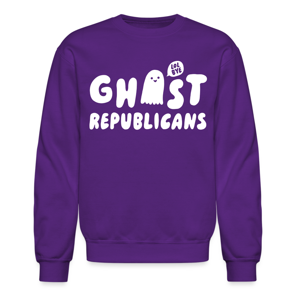 Ghost Republicans Crewneck Sweatshirt - purple