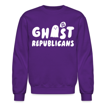 Ghost Republicans Crewneck Sweatshirt - purple