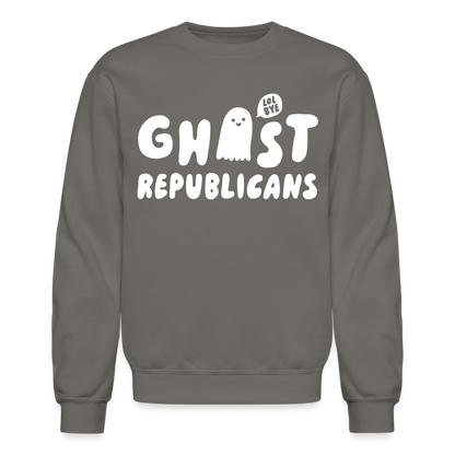 Ghost Republicans Crewneck Sweatshirt - asphalt gray